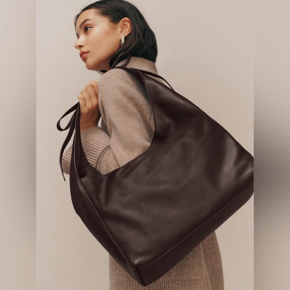 Reformation Medium Vittoria Tote Bag NWT in Tobacco Leather - Picture 2 of 4